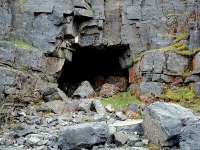 Cave Entrance in old quarry at Blaen Onnau