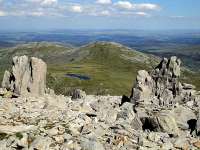 Llyn Caseg-fraith and Y Foel Goch from Glyder Fach