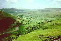 Muker in Upper Swaledale from Kisdon Hill
