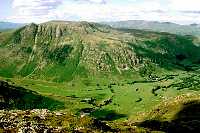 Great Langdale, Stickle Pike and Harrison Stickle from Pike O'Blisco