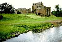 The Ruins of Brougham Castle by the River Eamont