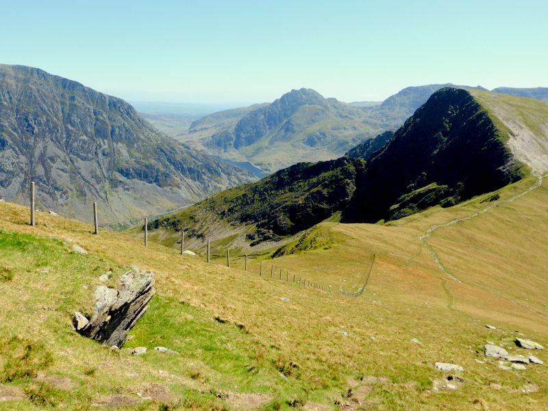 Llyn Ogwen and Tryfan from Mynydd Perfedd