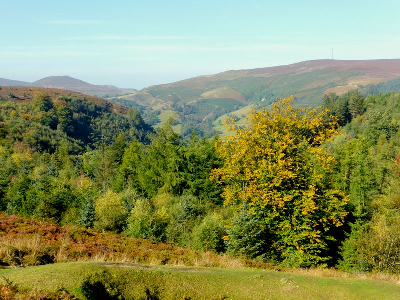 Eglwyseg Glen and Cyrn-y-Brain from World's End