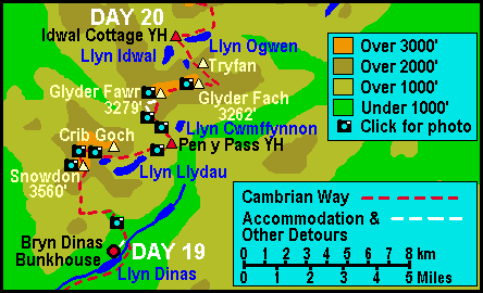 Cambrian Way Map Day 20