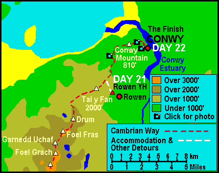Cambrian Way Map Day 22
