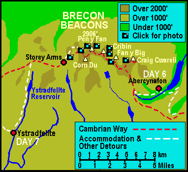 Cambrian Way Map Day 7