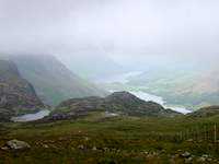 Buttermere from side of Brandreth, showing Blackbeck Tarn, Buttermere and Crummock Water
