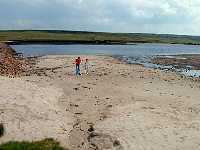 Playing on the Beach at Black Moss Reservoir
