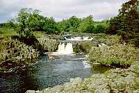 Canoes on River Tees at Low Force
